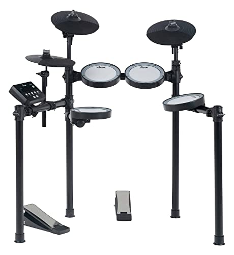 XDrum DD-460C E-Drum Kit - Kompaktes elektronisches Schlagzeug - 25 Kits und 15 Songs - Mesh Heads - Kick-Controller - 2-Zonen-Becken - Schwarz von XDrum