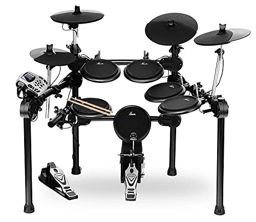 XDrum DD-520 PLUS E-Drum Set (elektronisches Schlagzeug, mit Sticks & Fußmaschine, Kopfhörer-Anschluss, 458 Sounds) von XDrum