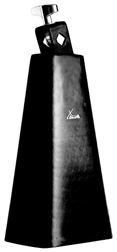XDrum HCB-8 Cowbell - 8" Kuhglocke mit 25 cm Länge für Drums und Percussion - Glocke aus Stahl - An Schlagzeug montierbar - Schwarz von XDrum