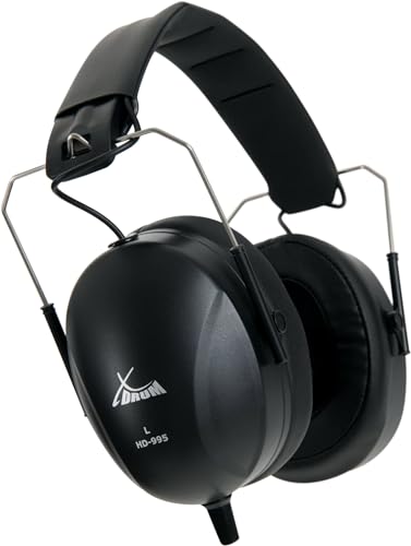 XDrum HD-995 Kopfhörer mit Schalldämpfung - Für Schlagzeuger, Bauarbeiter, Fließband, etc. -Lärmpegelreduzierung um ca. 22 dB - Geschlossen - Ohrumschließend - Gerades Kabel mit 3 m Länge - Schwarz von XDrum