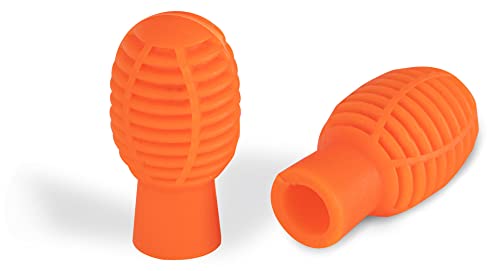 XDrum Practice Tips - Silikon-Tips für Drum Sticks - Ermöglicht nahezu geräuschloses Üben - Aus Silikon - Realistischer Rebound - 2 Stück - Orange von XDrum