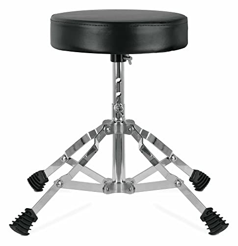 XDrum Schlagzeughocker Junior - Drumhocker für Kinder - 3-Fach Höhenverstellbar von 32cm-37cm - Stabile Gummifüße für perfekten Stand von XDrum
