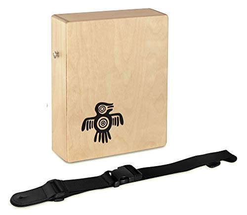 XDrum Street Cajon Peruana Birch (Reise-Cajon für unterwegs, 3 mm Schlagplatte, Bassreflextunnel, inkl. Gurt) von XDrum