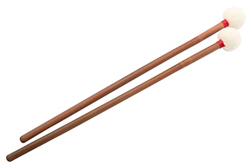 XDrum TB35 Paukenschlägel Paar (Bambusstiel, 35 mm Filzkopf, Länge: 38,5 cm) von XDrum