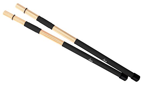 XDrum XR1R Floppy Sticks (Jazzbesen, Drumsticks, Rods, 19 Stäbe, verstärkter Griff, Länge 40cm) von XDrum