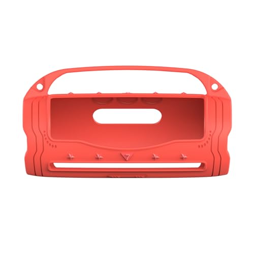 Silikon Cover Case für JBL Flip 7 Portable Bluetooth Lautsprecher Zubehör, Flip 7 Lautsprecher Schutzhülle mit Silikongriff und Schultergurt (Rot) von XEGIMOR