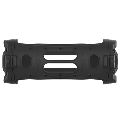 XEGIMOR Silikon Cover Case für JBL Charge 6 Portable Bluetooth Lautsprecher Zubehör Charge 6 Lautsprecher Schutzhülle mit Schultergurt (Schwarze Abdeckung) von XEGIMOR