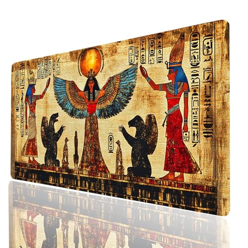 Ägypten Mauspad XXL 100x40x0.3CM, Groß Mousepad Gaming Göttin Vernähte Kanten, Schreibtischunterlage Wetterfest Anti Rutsch, Mouse pad für Gaming Pc Laptop Home Office, Geschenke für Männer Model00186 Ägypten Mauspad XXL 100x40x0.3CM, Groß Mousepad Gaming Göttin Vernähte Kanten, Schreibtischunterlage Wetterfest Anti Rutsch, Mouse pad für Gaming Pc Laptop Home Office, Geschenke für Männer Model00186 von XELIETOO