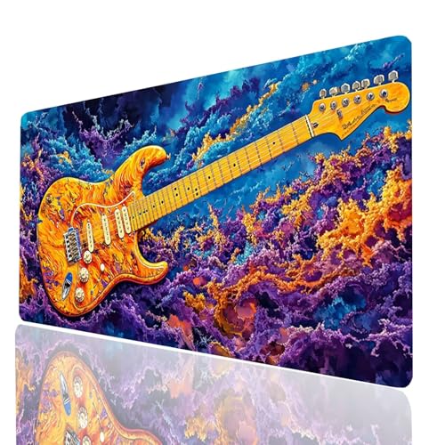 Abstrakt Mauspad XXL 700x300x3mm, Groß Mousepad Gaming Gitarre Vernähte Kanten, Schreibtischunterlage Wetterfest Anti Rutsch, Mouse pad für Gaming Pc Laptop Office, Geschenke für Männer Model-00642 Abstrakt Mauspad XXL 700x300x3mm, Groß Mousepad Gaming Gitarre Vernähte Kanten, Schreibtischunterlage Wetterfest Anti Rutsch, Mouse pad für Gaming Pc Laptop Office, Geschenke für Männer Model-00642 von XELIETOO
