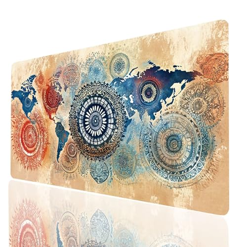 Abstrakt Mauspad XXL 900x400x3mm, Groß Mousepad Gaming Weltkarte Vernähte Kanten, Schreibtischunterlage Wetterfest Anti Rutsch, Mouse pad für Gaming Pc Laptop Office, Geschenke für Männer Model-00545 Abstrakt Mauspad XXL 900x400x3mm, Groß Mousepad Gaming Weltkarte Vernähte Kanten, Schreibtischunterlage Wetterfest Anti Rutsch, Mouse pad für Gaming Pc Laptop Office, Geschenke für Männer Model-00545 von XELIETOO
