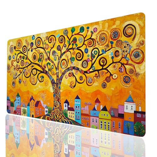 Baum Mauspad XXL 1200x600x3mm, Groß Mousepad Gaming Stadt Vernähte Kanten, Schreibtischunterlage Wetterfest Anti Rutsch, Mouse pad für Gaming Pc Laptop Home Office, Geschenke für Männer Model-00148 Baum Mauspad XXL 1200x600x3mm, Groß Mousepad Gaming Stadt Vernähte Kanten, Schreibtischunterlage Wetterfest Anti Rutsch, Mouse pad für Gaming Pc Laptop Home Office, Geschenke für Männer Model-00148 von XELIETOO