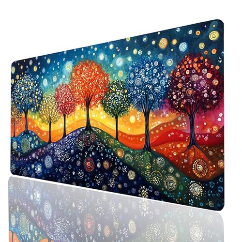 Baum Mauspad XXL 140x60x0.3CM, Groß Mousepad Gaming Abstrakt Vernähte Kanten, Schreibtischunterlage Wetterfest Anti Rutsch, Mouse pad für Gaming Pc Laptop Home Office, Geschenke für Männer Model-00989 Baum Mauspad XXL 140x60x0.3CM, Groß Mousepad Gaming Abstrakt Vernähte Kanten, Schreibtischunterlage Wetterfest Anti Rutsch, Mouse pad für Gaming Pc Laptop Home Office, Geschenke für Männer Model-00989 von XELIETOO
