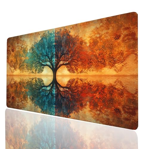 Baum Mauspad XXL 800 x 300 x 3mm, Groß Mousepad Gaming Landschaft Vernähte Kanten, Schreibtischunterlage Wetterfest Anti Rutsch, Mouse pad für Gaming Pc Laptop Office, Geschenke für Männer Model-00113 Baum Mauspad XXL 800 x 300 x 3mm, Groß Mousepad Gaming Landschaft Vernähte Kanten, Schreibtischunterlage Wetterfest Anti Rutsch, Mouse pad für Gaming Pc Laptop Office, Geschenke für Männer Model-00113 von XELIETOO