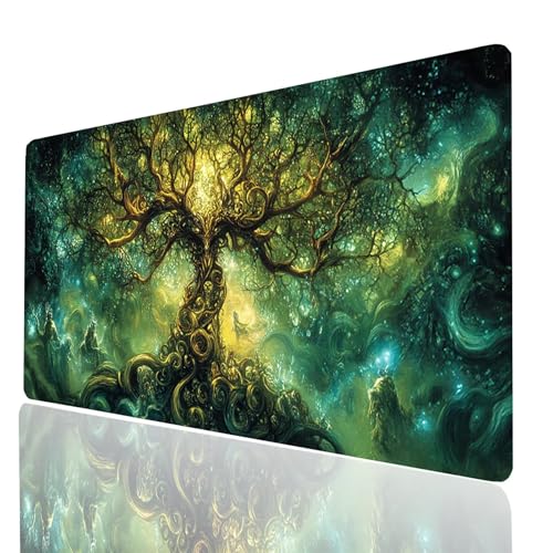 Baum Mauspad XXL 800x400x3 mm, Groß Mousepad Gaming Baum des Lebens Vernähte Kanten, Schreibtischunterlage Wetterfest Anti Rutsch, Mouse pad für Gaming Pc Laptop, Geschenke für Männer Model-00374 Baum Mauspad XXL 800x400x3 mm, Groß Mousepad Gaming Baum des Lebens Vernähte Kanten, Schreibtischunterlage Wetterfest Anti Rutsch, Mouse pad für Gaming Pc Laptop, Geschenke für Männer Model-00374 von XELIETOO