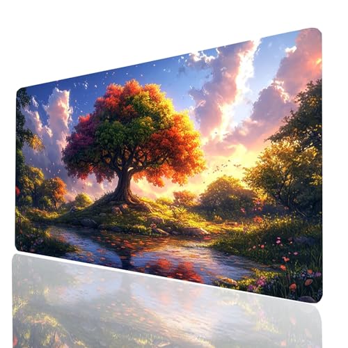 Baum Mauspad XXL 80x40x0.3CM, Groß Mousepad Gaming Blume Vernähte Kanten, Schreibtischunterlage Wetterfest Anti Rutsch, Mouse pad für Gaming Pc Laptop Home Office, Geschenke für Männer Model-04784 Baum Mauspad XXL 80x40x0.3CM, Groß Mousepad Gaming Blume Vernähte Kanten, Schreibtischunterlage Wetterfest Anti Rutsch, Mouse pad für Gaming Pc Laptop Home Office, Geschenke für Männer Model-04784 von XELIETOO