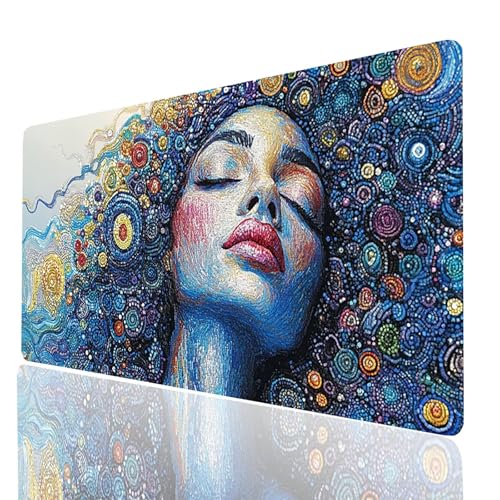 Gaming Mauspad XXL Abstrakt, Frau Mousepad 1400x600x3mm, Wasserdicht Anti-Rutsch Schreibtischunterlage, Mouse Pad Verbessert Präzision und Geschwindigkeit, Gaming Zubehör für Schreibtisch Model-00059 Gaming Mauspad XXL Abstrakt, Frau Mousepad 1400x600x3mm, Wasserdicht Anti-Rutsch Schreibtischunterlage, Mouse Pad Verbessert Präzision und Geschwindigkeit, Gaming Zubehör für Schreibtisch Model-00059 von XELIETOO