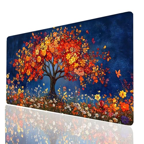 Gaming Mauspad XXL Baum, Blume Mousepad 90x40x0.3CM, Wasserdicht Anti-Rutsch Schreibtischunterlage, Mouse Pad Verbessert Präzision und Geschwindigkeit, Gaming Zubehör für Schreibtisch Model-00085 Gaming Mauspad XXL Baum, Blume Mousepad 90x40x0.3CM, Wasserdicht Anti-Rutsch Schreibtischunterlage, Mouse Pad Verbessert Präzision und Geschwindigkeit, Gaming Zubehör für Schreibtisch Model-00085 von XELIETOO