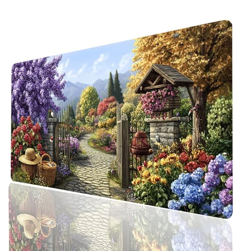 Gaming Mauspad XXL Blume, Landschaft Mousepad 160x80x0.3CM, Wasserdicht Anti-Rutsch Schreibtischunterlage, Mouse Pad Verbessert Präzision und Geschwindigkeit, Gaming Zubehör für Gaming Pc Model-00940 Gaming Mauspad XXL Blume, Landschaft Mousepad 160x80x0.3CM, Wasserdicht Anti-Rutsch Schreibtischunterlage, Mouse Pad Verbessert Präzision und Geschwindigkeit, Gaming Zubehör für Gaming Pc Model-00940 von XELIETOO