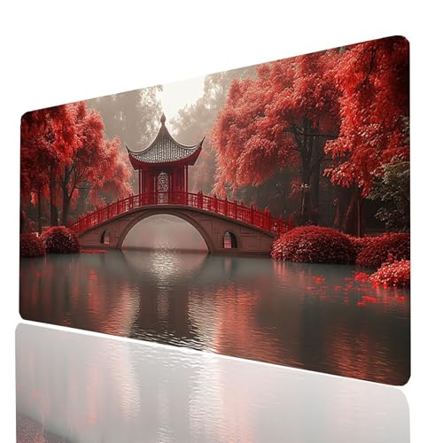 Gaming Mauspad XXL Brücke, Baum Mousepad 100x50x0.3CM, Wasserdicht Anti-Rutsch Schreibtischunterlage, Mouse Pad Verbessert Präzision und Geschwindigkeit, Gaming Zubehör für Schreibtisch Model-00787 Gaming Mauspad XXL Brücke, Baum Mousepad 100x50x0.3CM, Wasserdicht Anti-Rutsch Schreibtischunterlage, Mouse Pad Verbessert Präzision und Geschwindigkeit, Gaming Zubehör für Schreibtisch Model-00787 von XELIETOO