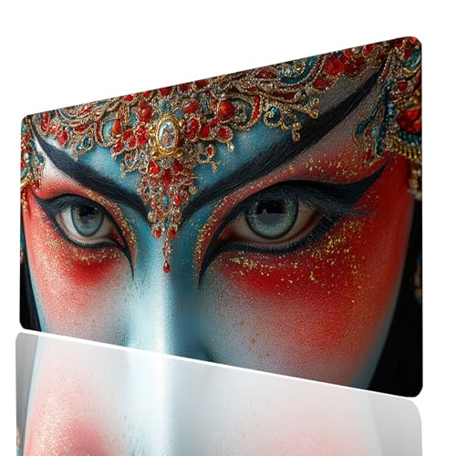 Gaming Mauspad XXL Chinesischer Stil, Drama Mousepad 900x400x3mm, Wasserdicht Anti-Rutsch Schreibtischunterlage, Mouse Pad Verbessert Präzision und Geschwindigkeit, Gaming Zubehör für PC Model-00255 von XELIETOO