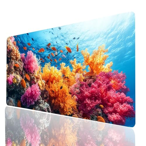 Gaming Mauspad XXL Fisch, Tier Mousepad 800 x 400 x 3mm, Wasserdicht Anti-Rutsch Schreibtischunterlage, Mouse Pad Verbessert Präzision und Geschwindigkeit, Gaming Zubehör für Schreibtisch Model-00764 Gaming Mauspad XXL Fisch, Tier Mousepad 800 x 400 x 3mm, Wasserdicht Anti-Rutsch Schreibtischunterlage, Mouse Pad Verbessert Präzision und Geschwindigkeit, Gaming Zubehör für Schreibtisch Model-00764 von XELIETOO