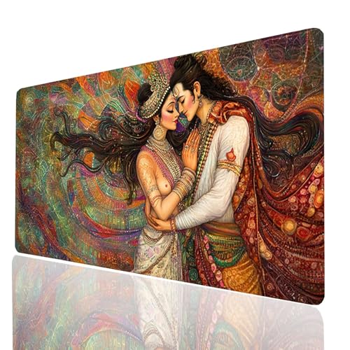 Gaming Mauspad XXL Indien, Liebe Mousepad 100x40x0.3CM, Wasserdicht Anti-Rutsch Schreibtischunterlage, Mouse Pad Verbessert Präzision und Geschwindigkeit, Gaming Zubehör für Schreibtisch Model-00236 Gaming Mauspad XXL Indien, Liebe Mousepad 100x40x0.3CM, Wasserdicht Anti-Rutsch Schreibtischunterlage, Mouse Pad Verbessert Präzision und Geschwindigkeit, Gaming Zubehör für Schreibtisch Model-00236 von XELIETOO
