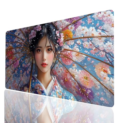 Gaming Mauspad XXL Japan, Geisha Mousepad 140x60x0.3CM, Wasserdicht Anti-Rutsch Schreibtischunterlage, Mouse Pad Verbessert Präzision und Geschwindigkeit, Gaming Zubehör für Schreibtisch Model-02739 Gaming Mauspad XXL Japan, Geisha Mousepad 140x60x0.3CM, Wasserdicht Anti-Rutsch Schreibtischunterlage, Mouse Pad Verbessert Präzision und Geschwindigkeit, Gaming Zubehör für Schreibtisch Model-02739 von XELIETOO