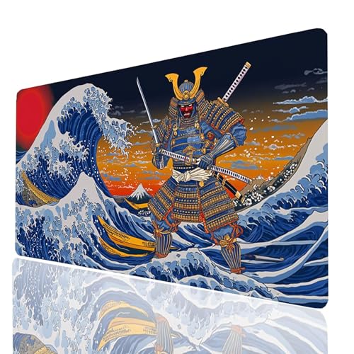 Gaming Mauspad XXL Krieger, Japan Mousepad 1600x800x3mm, Wasserdicht Anti-Rutsch Schreibtischunterlage, Mouse Pad Verbessert Präzision und Geschwindigkeit, Gaming Zubehör für Schreibtisch Model-05060 Gaming Mauspad XXL Krieger, Japan Mousepad 1600x800x3mm, Wasserdicht Anti-Rutsch Schreibtischunterlage, Mouse Pad Verbessert Präzision und Geschwindigkeit, Gaming Zubehör für Schreibtisch Model-05060 von XELIETOO