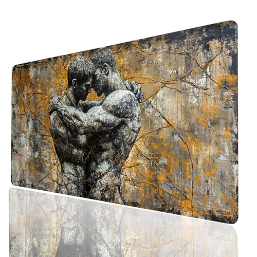 Gaming Mauspad XXL Mann, Liebe Mousepad 800x300x3 mm, Wasserdicht Anti-Rutsch Schreibtischunterlage, Mouse Pad Verbessert Präzision und Geschwindigkeit, Gaming Zubehör für Schreibtisch Model-00523 Gaming Mauspad XXL Mann, Liebe Mousepad 800x300x3 mm, Wasserdicht Anti-Rutsch Schreibtischunterlage, Mouse Pad Verbessert Präzision und Geschwindigkeit, Gaming Zubehör für Schreibtisch Model-00523 von XELIETOO