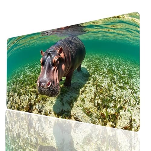 Gaming Mauspad XXL Nilpferd, Tier Mousepad 90x40x0.3CM, Wasserdicht Anti-Rutsch Schreibtischunterlage, Mouse Pad Verbessert Präzision und Geschwindigkeit, Gaming Zubehör für Schreibtisch Model-00485 Gaming Mauspad XXL Nilpferd, Tier Mousepad 90x40x0.3CM, Wasserdicht Anti-Rutsch Schreibtischunterlage, Mouse Pad Verbessert Präzision und Geschwindigkeit, Gaming Zubehör für Schreibtisch Model-00485 von XELIETOO