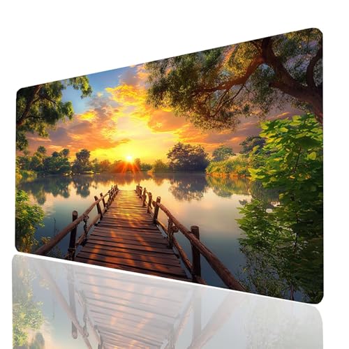 Gaming Mauspad XXL Sonnenuntergang, See Mousepad 1200x600x3mm, Wasserdicht Anti-Rutsch Schreibtischunterlage, Mouse Pad Verbessert Präzision und Geschwindigkeit, Gaming Zubehör für Laptop Model-00958 Gaming Mauspad XXL Sonnenuntergang, See Mousepad 1200x600x3mm, Wasserdicht Anti-Rutsch Schreibtischunterlage, Mouse Pad Verbessert Präzision und Geschwindigkeit, Gaming Zubehör für Laptop Model-00958 von XELIETOO