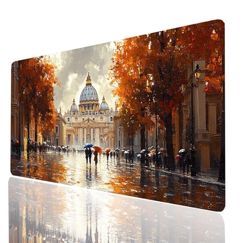 Gaming Mauspad XXL Stadt, Baum Mousepad 1000x500x3mm, Wasserdicht Anti-Rutsch Schreibtischunterlage, Mouse Pad Verbessert Präzision und Geschwindigkeit, Gaming Zubehör für Schreibtisch Model-00307 Gaming Mauspad XXL Stadt, Baum Mousepad 1000x500x3mm, Wasserdicht Anti-Rutsch Schreibtischunterlage, Mouse Pad Verbessert Präzision und Geschwindigkeit, Gaming Zubehör für Schreibtisch Model-00307 von XELIETOO