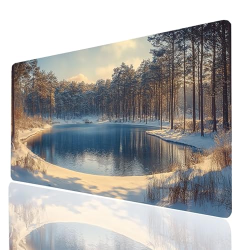 Gaming Mauspad XXL Winter, Baum Mousepad 1000x500x3 mm, Wasserdicht Anti-Rutsch Schreibtischunterlage, Mouse Pad Verbessert Präzision und Geschwindigkeit, Gaming Zubehör für Schreibtisch Model-00977 Gaming Mauspad XXL Winter, Baum Mousepad 1000x500x3 mm, Wasserdicht Anti-Rutsch Schreibtischunterlage, Mouse Pad Verbessert Präzision und Geschwindigkeit, Gaming Zubehör für Schreibtisch Model-00977 von XELIETOO