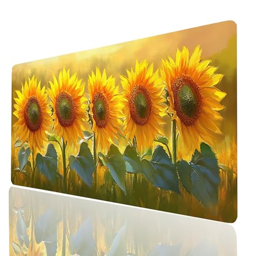 Gaming Mauspad xxl Blume, Sonnenblume Mousepad 1000 x 500 x 3mm, Wasserdicht Anti-Rutsch Schreibtischunterlage, Mouse Pad Verbessert Präzision und Geschwindigkeit, Gaming Zubehör für Laptop Model00217 Gaming Mauspad xxl Blume, Sonnenblume Mousepad 1000 x 500 x 3mm, Wasserdicht Anti-Rutsch Schreibtischunterlage, Mouse Pad Verbessert Präzision und Geschwindigkeit, Gaming Zubehör für Laptop Model00217 von XELIETOO