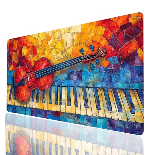 Gaming Mauspad xxl Gitarre, Klavier Mousepad 700x300x3mm, Wasserdicht Anti-Rutsch Schreibtischunterlage, Mouse Pad Verbessert Präzision und Geschwindigkeit, Gaming Zubehör für Schreibtisch Model-00002 Gaming Mauspad xxl Gitarre, Klavier Mousepad 700x300x3mm, Wasserdicht Anti-Rutsch Schreibtischunterlage, Mouse Pad Verbessert Präzision und Geschwindigkeit, Gaming Zubehör für Schreibtisch Model-00002 von XELIETOO
