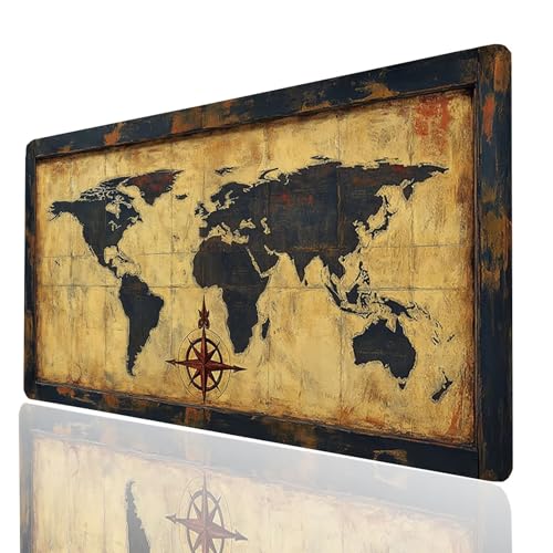 Gaming Mauspad xxl Karte, Weltkarte Mousepad 800x300x3 mm, Wasserdicht Anti-Rutsch Schreibtischunterlage, Mouse Pad Verbessert Präzision und Geschwindigkeit, Gaming Zubehör für Schreibtisch Model00273 Gaming Mauspad xxl Karte, Weltkarte Mousepad 800x300x3 mm, Wasserdicht Anti-Rutsch Schreibtischunterlage, Mouse Pad Verbessert Präzision und Geschwindigkeit, Gaming Zubehör für Schreibtisch Model00273 von XELIETOO