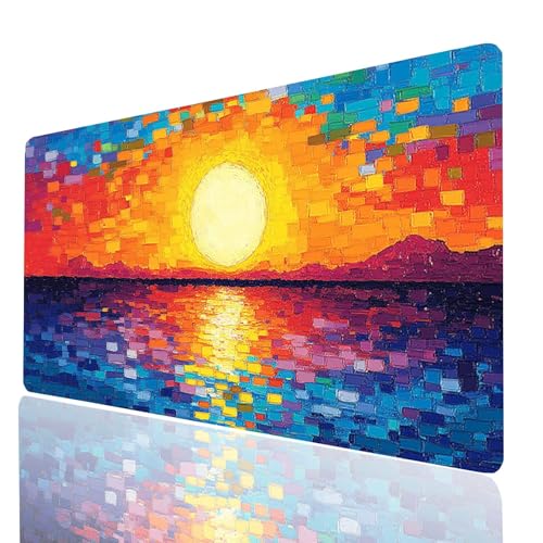 Gaming Mauspad xxl Sonnenuntergang, Abstrakt Mousepad 1000x500x3mm, Wasserdicht Anti-Rutsch Schreibtischunterlage, Mouse Pad Verbessert Präzision und Geschwindigkeit, Gaming Zubehör für PC Model-00157 Gaming Mauspad xxl Sonnenuntergang, Abstrakt Mousepad 1000x500x3mm, Wasserdicht Anti-Rutsch Schreibtischunterlage, Mouse Pad Verbessert Präzision und Geschwindigkeit, Gaming Zubehör für PC Model-00157 von XELIETOO