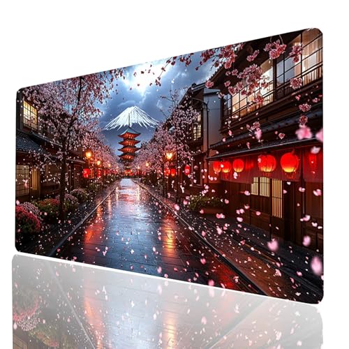 Gaming Mauspad xxl Vulkan Fuji, Kirschblüten Mousepad 900x400x3 mm, Wasserdicht Anti-Rutsch Schreibtischunterlage, Mouse Pad Verbessert Präzision und Geschwindigkeit, Gaming Zubehör für PC Model-00825 Gaming Mauspad xxl Vulkan Fuji, Kirschblüten Mousepad 900x400x3 mm, Wasserdicht Anti-Rutsch Schreibtischunterlage, Mouse Pad Verbessert Präzision und Geschwindigkeit, Gaming Zubehör für PC Model-00825 von XELIETOO