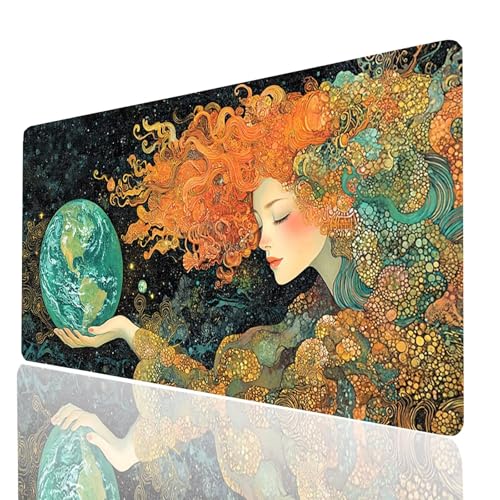 Göttin Mauspad XXL 1400 x 600 x 3mm, Groß Mousepad Gaming Abstrakt Vernähte Kanten, Schreibtischunterlage Wetterfest Anti Rutsch, Mouse pad für Gaming Pc Laptop Office, Geschenke für Männer Model00869 Göttin Mauspad XXL 1400 x 600 x 3mm, Groß Mousepad Gaming Abstrakt Vernähte Kanten, Schreibtischunterlage Wetterfest Anti Rutsch, Mouse pad für Gaming Pc Laptop Office, Geschenke für Männer Model00869 von XELIETOO