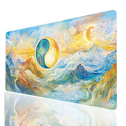 Landschaft Mauspad XXL 1000x400x3mm, Groß Mousepad Gaming Yin und Yang Vernähte Kanten, Schreibtischunterlage Wetterfest Anti Rutsch, Mouse pad für Gaming Pc Laptop, Geschenke für Männer Model-00106 Landschaft Mauspad XXL 1000x400x3mm, Groß Mousepad Gaming Yin und Yang Vernähte Kanten, Schreibtischunterlage Wetterfest Anti Rutsch, Mouse pad für Gaming Pc Laptop, Geschenke für Männer Model-00106 von XELIETOO