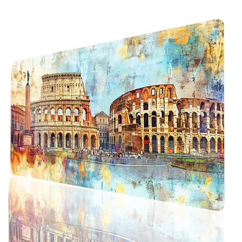 Rom Mauspad XXL 800 x 400 x 3mm, Groß Mousepad Gaming Landschaft Vernähte Kanten, Schreibtischunterlage Wetterfest Anti Rutsch, Mouse pad für Gaming Pc Laptop Office, Geschenke für Männer Model-00814 Rom Mauspad XXL 800 x 400 x 3mm, Groß Mousepad Gaming Landschaft Vernähte Kanten, Schreibtischunterlage Wetterfest Anti Rutsch, Mouse pad für Gaming Pc Laptop Office, Geschenke für Männer Model-00814 von XELIETOO