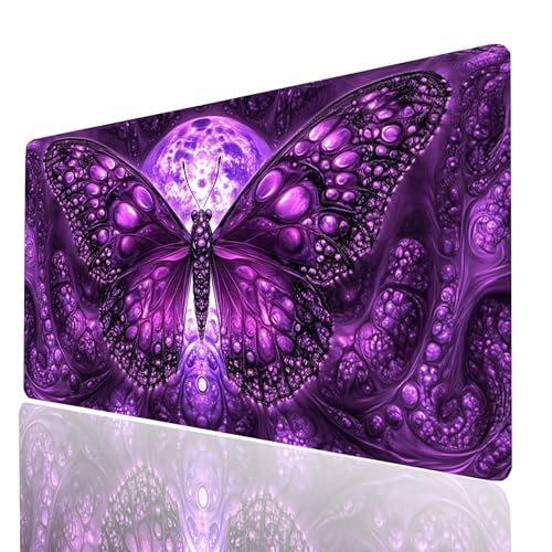 Schmetterling Mauspad XXL 700 x 300 x 3mm, Groß Mousepad Gaming Mond Vernähte Kanten, Schreibtischunterlage Wetterfest Anti Rutsch, Mouse pad für Gaming Pc Laptop, Geschenke für Männer Model-00962 Schmetterling Mauspad XXL 700 x 300 x 3mm, Groß Mousepad Gaming Mond Vernähte Kanten, Schreibtischunterlage Wetterfest Anti Rutsch, Mouse pad für Gaming Pc Laptop, Geschenke für Männer Model-00962 von XELIETOO
