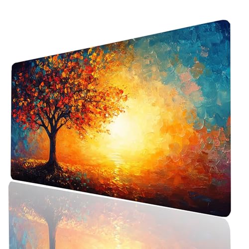 Sonnenuntergang Mauspad XXL 1000x400x3mm, Groß Mousepad Gaming Baum Vernähte Kanten, Schreibtischunterlage Wetterfest Anti Rutsch, Mouse pad für Gaming Pc Laptop, Geschenke für Männer Model-00356 Sonnenuntergang Mauspad XXL 1000x400x3mm, Groß Mousepad Gaming Baum Vernähte Kanten, Schreibtischunterlage Wetterfest Anti Rutsch, Mouse pad für Gaming Pc Laptop, Geschenke für Männer Model-00356 von XELIETOO