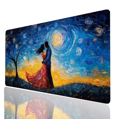 Sternenhimmel Mauspad XXL 120x60x0.3CM, Groß Mousepad Gaming Liebe Vernähte Kanten, Schreibtischunterlage Wetterfest Anti Rutsch, Mouse pad für Gaming Pc Laptop Office, Geschenke für Männer Model00338 Sternenhimmel Mauspad XXL 120x60x0.3CM, Groß Mousepad Gaming Liebe Vernähte Kanten, Schreibtischunterlage Wetterfest Anti Rutsch, Mouse pad für Gaming Pc Laptop Office, Geschenke für Männer Model00338 von XELIETOO