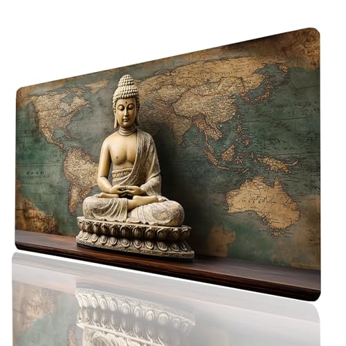 Weltkarte Mauspad XXL 800x300x3mm, Groß Mousepad Gaming Zen Vernähte Kanten, Schreibtischunterlage Wetterfest Anti Rutsch, Mouse pad für Gaming Pc Laptop Home Office, Geschenke für Männer Model-04043 Weltkarte Mauspad XXL 800x300x3mm, Groß Mousepad Gaming Zen Vernähte Kanten, Schreibtischunterlage Wetterfest Anti Rutsch, Mouse pad für Gaming Pc Laptop Home Office, Geschenke für Männer Model-04043 von XELIETOO