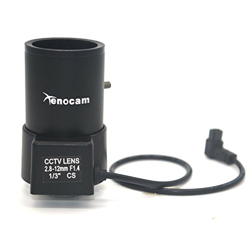 Xenocam 2,8 - 12 mm 1/3 Zoll Auto-Iris Varifocal Objektiv Cs-Mount DC Laufwerk für Überwachungskamera 1/3 Zoll F1.4 von XENOCAM