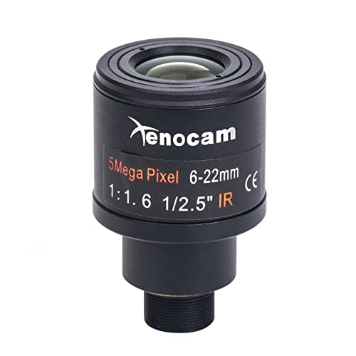 Xenocam 6–22 mm 5,0 Megapixel 1/2,5 Zoll IR F1.6 CCTV Video Vari-Fokal Zoom Objektiv für CCTV-Überwachungskamera von XENOCAM