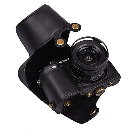 XEVN Sony a6300 Schutzhülle, Sony a6000 Hülle, Premium-PU-Leder-Kameratasche für Sony Alpha a6300 a6000 für 16-50 mm Objektiv, Kameragurt und Handschlaufe, schwarz XEVN Sony a6300 Schutzhülle, Sony a6000 Hülle, Premium-PU-Leder-Kameratasche für Sony Alpha a6300 a6000 für 16-50 mm Objektiv, Kameragurt und Handschlaufe, schwarz von XEVN