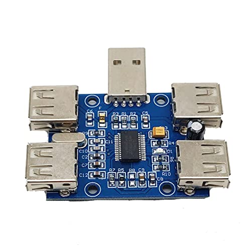 USB-Controller-Erweiterungsmodul GL850G mit 4 Anschlüssen, USB 2.0, Chip, Plug & For Play, für 5 V, 480 Mbps, USB 2.0 Erweiterungskarten-Modul-Hub von XEYYHAS