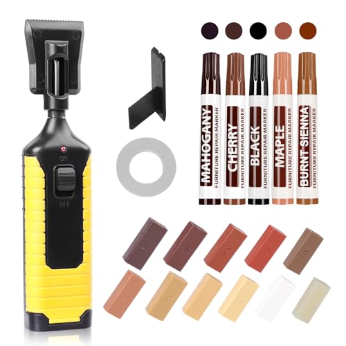Laminat Reparaturset, 11 Farben Holz Vinyl Möbel Parkett Reparaturset Hartwachs Reparatur set Ausbesserungsmarker Abdeckung von Kratzern, Flecken, Rissen, Löchern für Holzkitt Vinylboden Holzboden Laminat Reparaturset, 11 Farben Holz Vinyl Möbel Parkett Reparaturset Hartwachs Reparatur set Ausbesserungsmarker Abdeckung von Kratzern, Flecken, Rissen, Löchern für Holzkitt Vinylboden Holzboden von XFCA